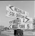 Signs at Haddocks crossroads